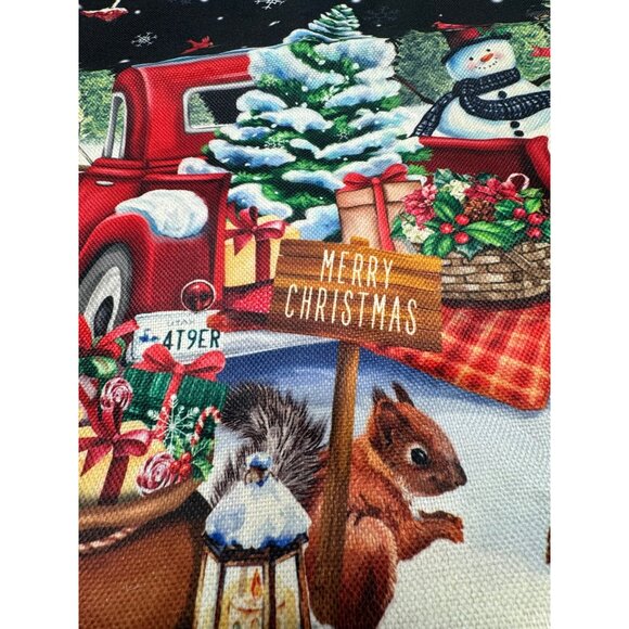 Sambosk Christmas Tree Truck Table Runner Snowman Farmhouse Table Runners READ - Picture 2 of 6